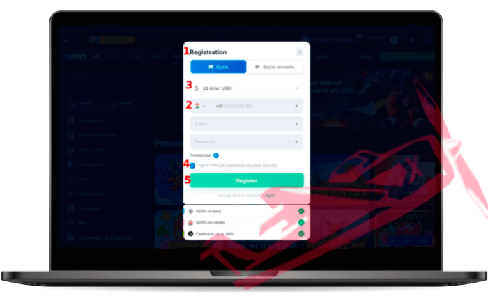 Aviator Registration & Login