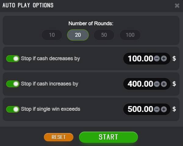 aviator auto play options